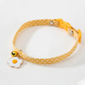 Adjustable cat collar with metal bell pendant and bow tie for small dogs