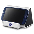 Black and white wireless mini Bluetooth portable speaker for mobile phones and computers.
