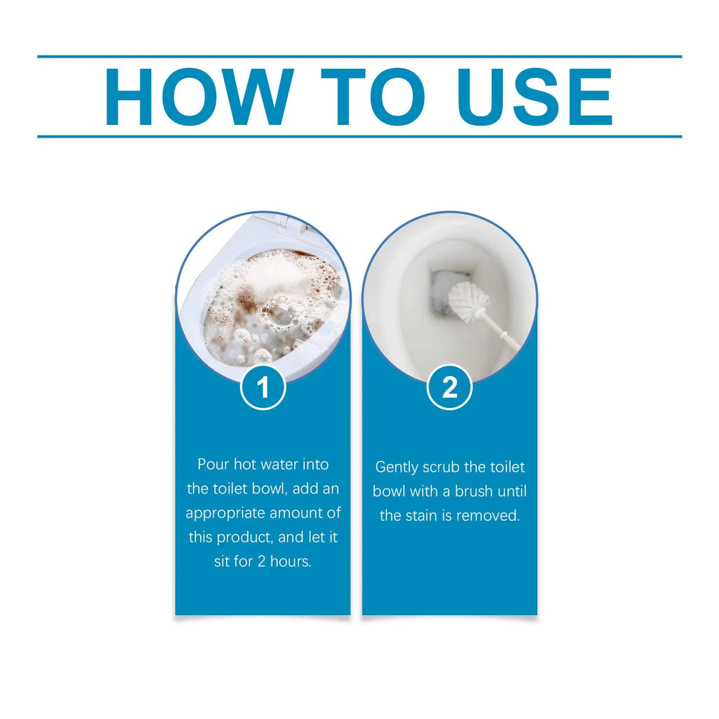 Pack of toilet cleaning powder showing four individual 30g sachets, totalling 120g.