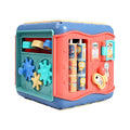 Baby educational hexahedron cube toy with bead maze and shape sorting activities