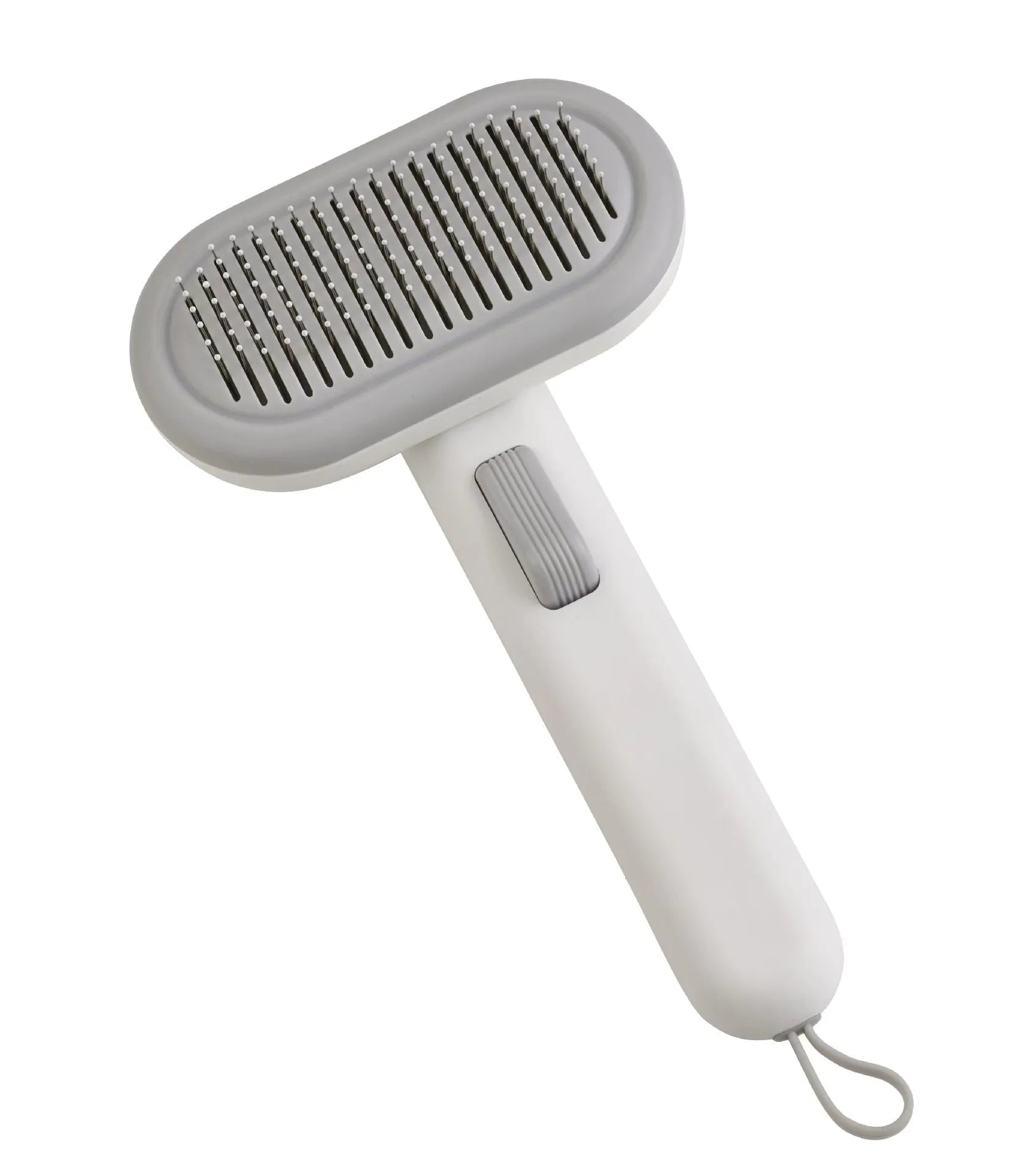 Large pet grooming comb with stainless steel blades in light green colour