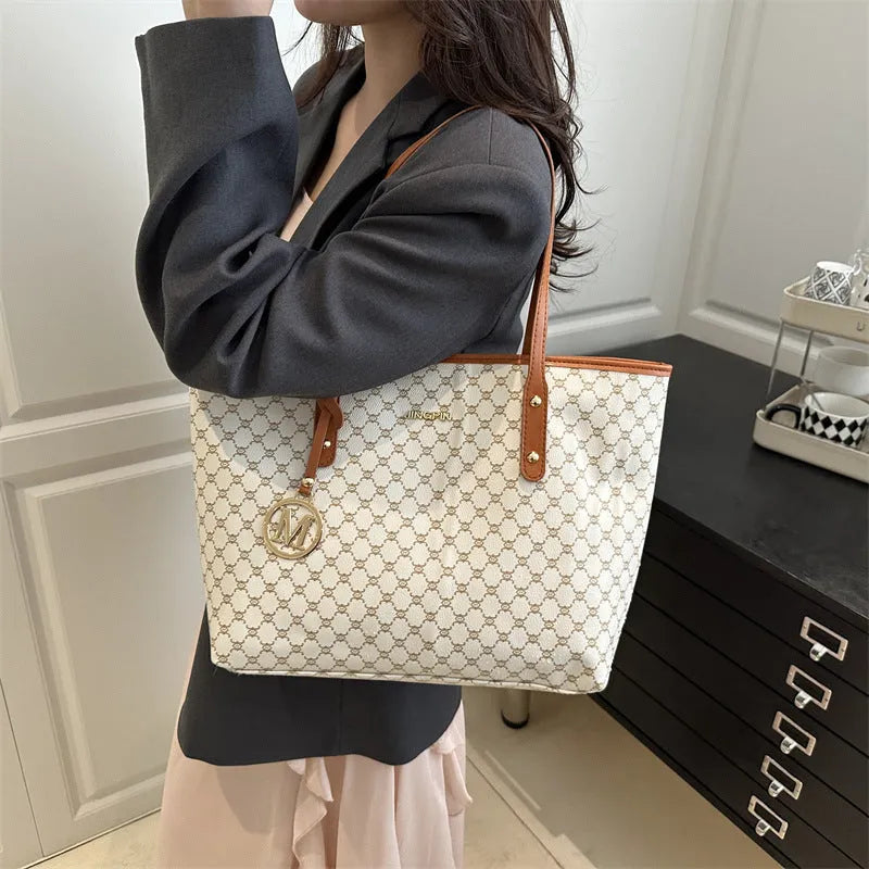 PU leather shoulder bag with street style visible stitching in black, brown, grey or white colours