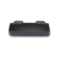 Black silicone sunglasses case mounted in Tesla centre console armrest compartment
