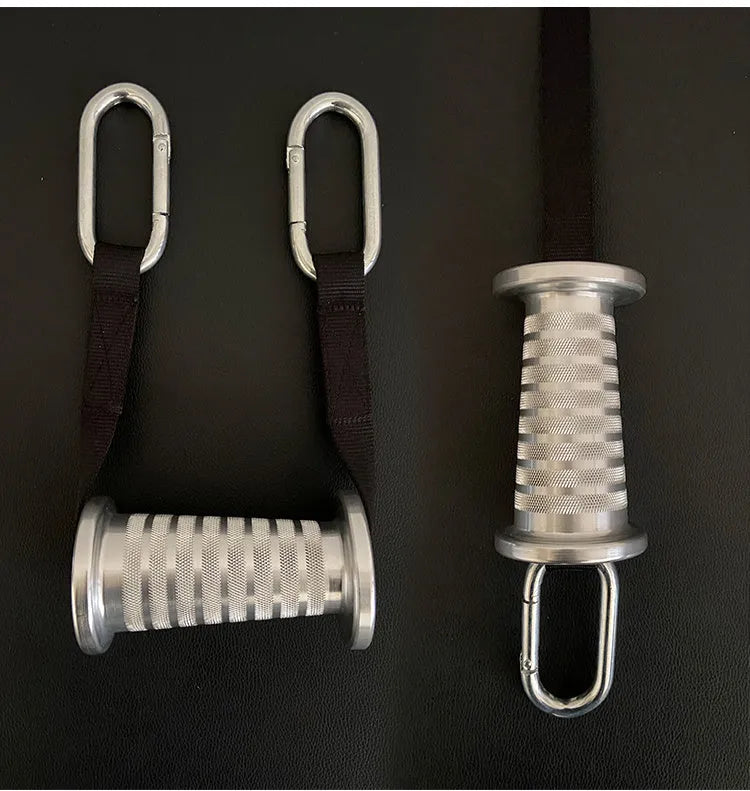 Silver aluminium alloy taper rope grip for flying bird clip cable machine exercises