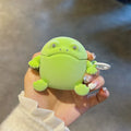 Flocking Frog Earphone Protective Case Cover for AirPods 1 2 3 4 Pro Pro 2 TPU Soft Silicone Embossed Cartoon Design Lanyard Included in Selected Options Japanese Korean Style
