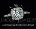Real diamond ring in 925 silver Korean edition design on white background