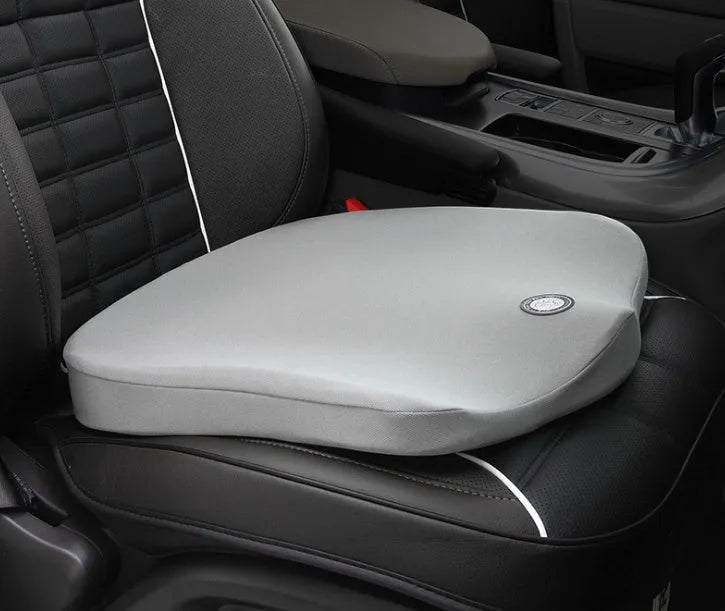 Car monolithic cushion with memory cotton filling, 47x45x7cm, in Crystal grey colour on car seat