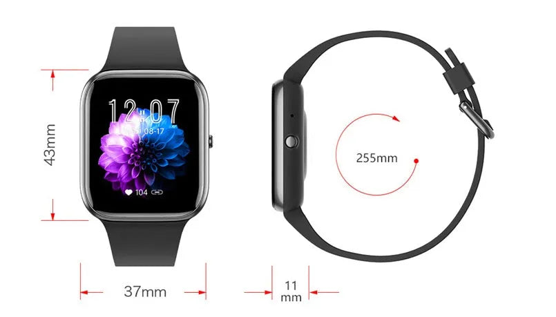 Y9Pro Smart Watch Bluetooth calling IP67 waterproof TFT screen in black shows fitness data on wrist