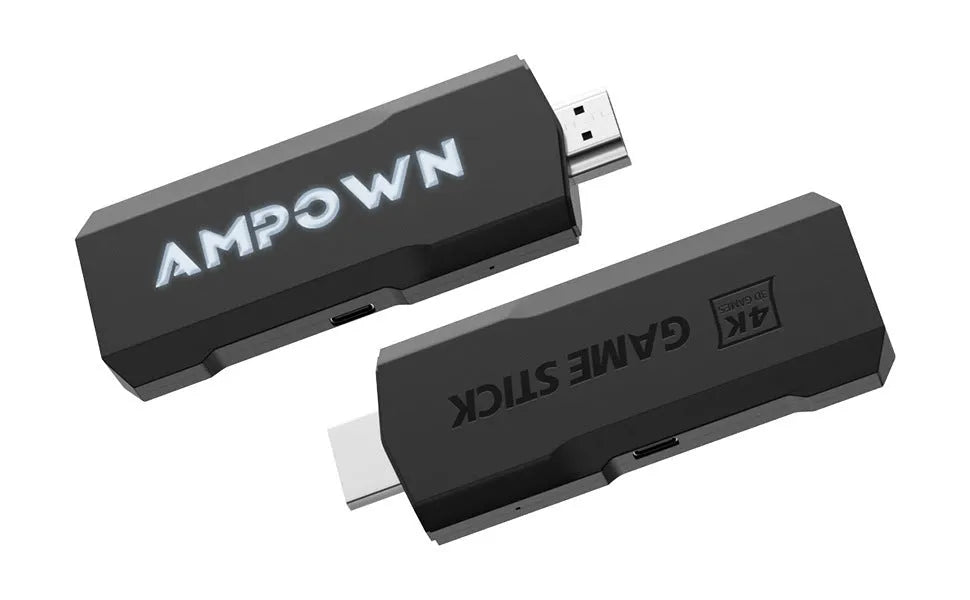 Open-source wireless TV game console in E-sports style with HDMI cable and handle.