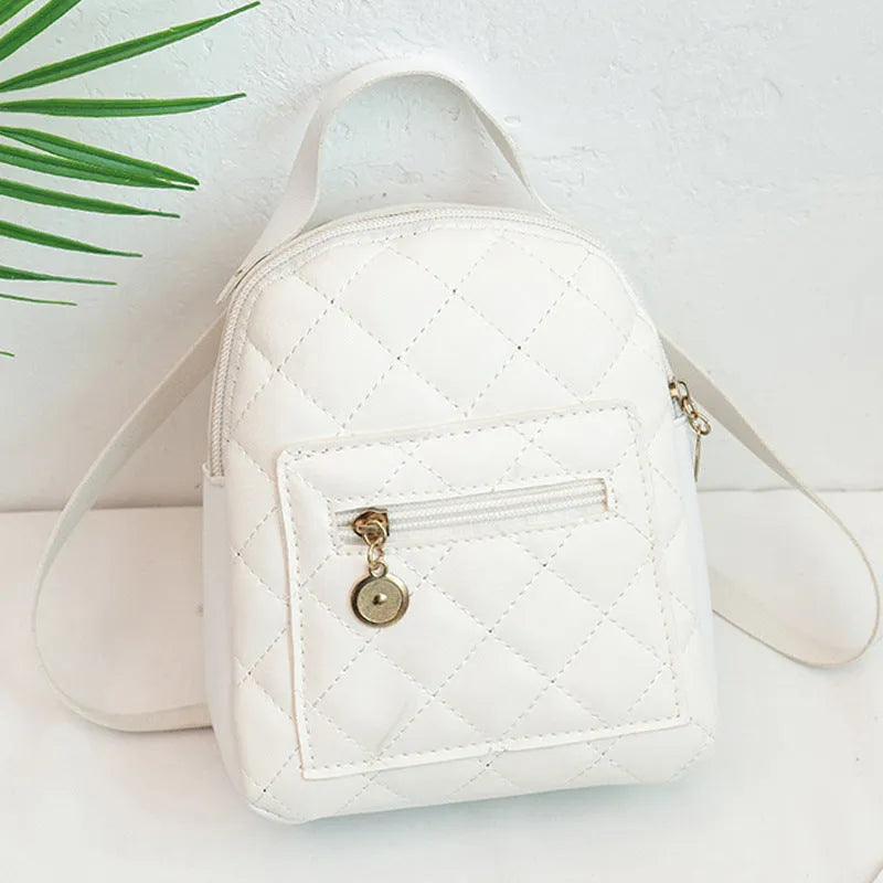 Girls' Korean style embroidered hard backpack in black colour showing sandwich pocket and soft handle
