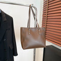 Korean style PU crossbody shoulder bag with sandwich pocket design in neutral colours