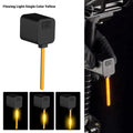Bicycle running water taillight with flowing LED lights mounted on seat tube