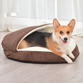 Removable washable cloth dog kennel in brown or grey colour for small to medium sized pets