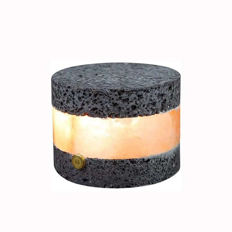 Orange volcanic rock USB touch night lamp with dimming control and essential oil diffuser