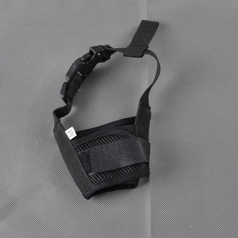 Adjustable plastic dog muzzle in multiple colours and sizes for biting and chewing control