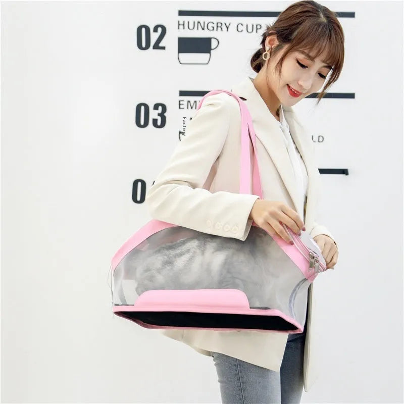 MOORPET leather cat carry bag in Milan White colour with 25L capacity