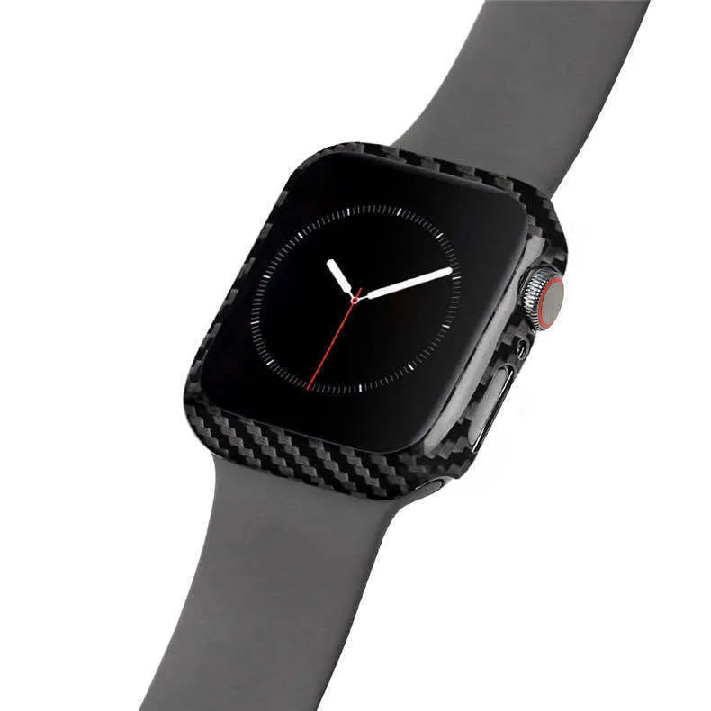 Ultra-thin black leather protective case for a 44mm Apple Watch 4.