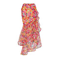 Women's floral high waist bikini swimsuit two-piece set with coordinating skirt