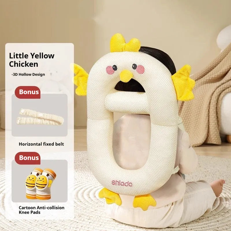 Baby cartoon anti-collision pillow with dinosaur design for toddler fall protection