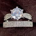 White gold colour geometric wedding ring bracelet with round design elements
