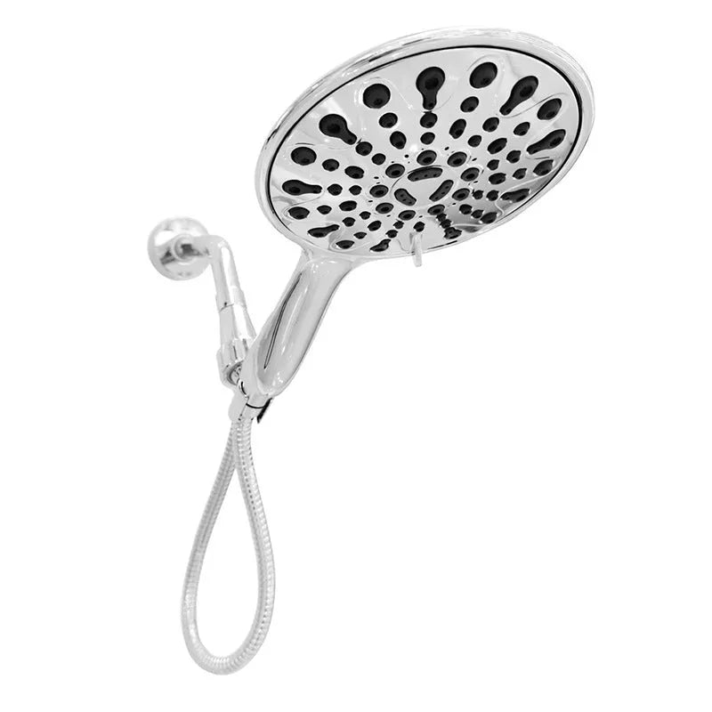 6-inch handheld shower head with electroplated finish and multiple spray functions