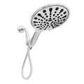 6-inch handheld shower head with electroplated finish and multiple spray functions