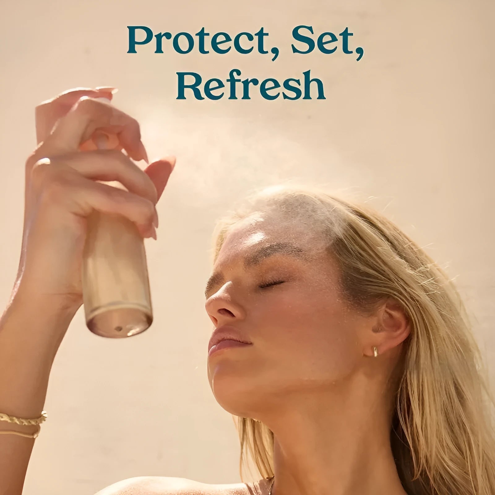 75ml pump spray bottle of light texture makeup moisturising and nourishing protective face mist.
