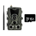 Outdoor waterproof surveillance camera with camouflage finish showing wide-angle lens and mounting bracket