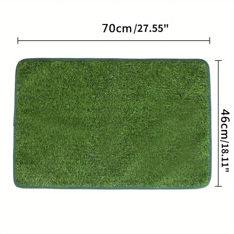 Artificial grass dog toilet training mat for indoor pet training in three size options