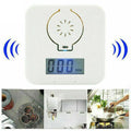 White wireless wall-mounted carbon monoxide alarm for coal stove and soot detection