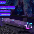 Bluetooth speaker with dual drivers and subwoofer in black finish for computer surround sound