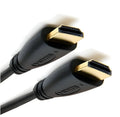 Gold-plated HDMI cable showing connectors with length options from 0.3 to 5 metres