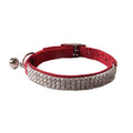 Soft flocking cat collar with elastic buckle in pink, shown with gang drill pattern detail.