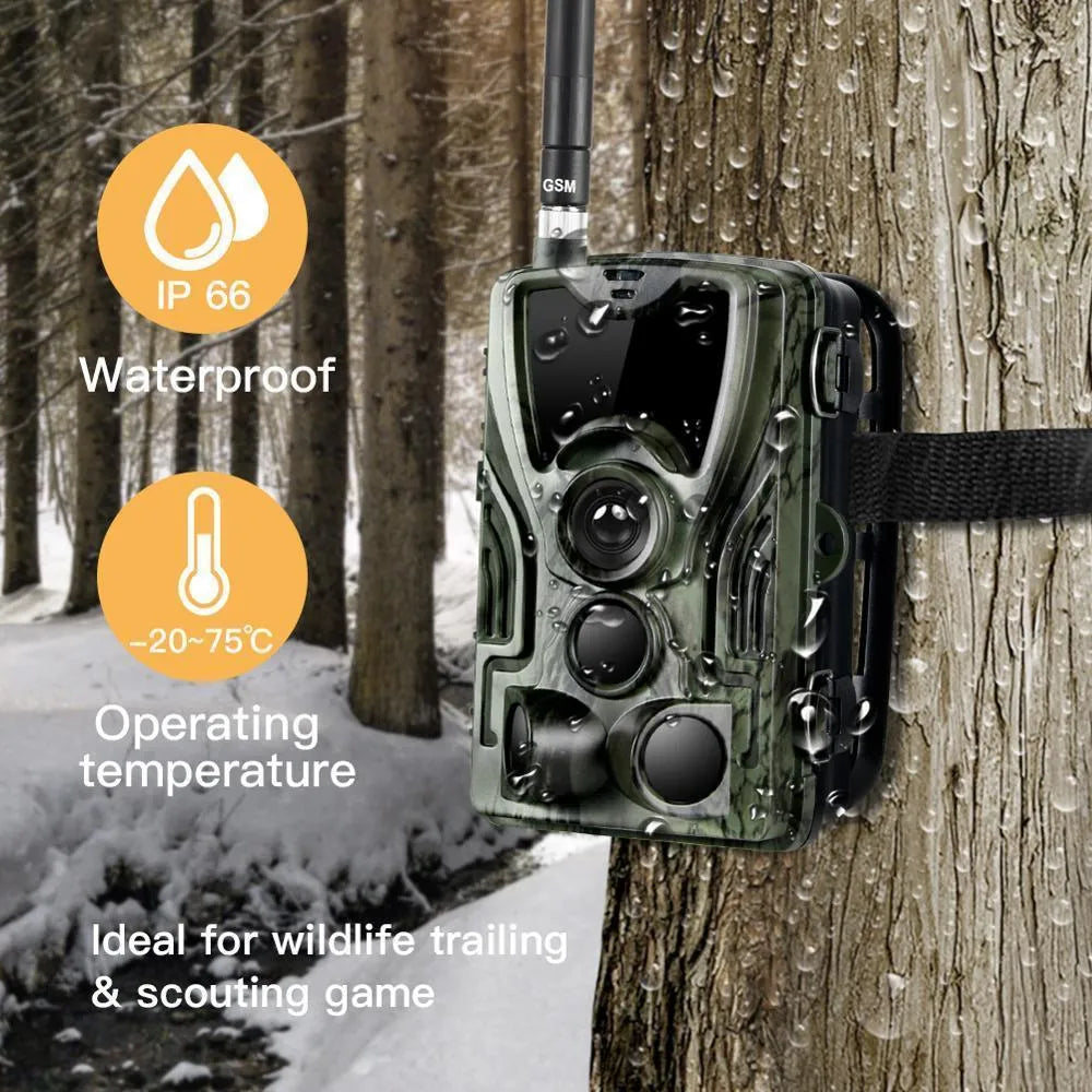 Green cellular trail camera for hunting with 16MP sensor and night vision