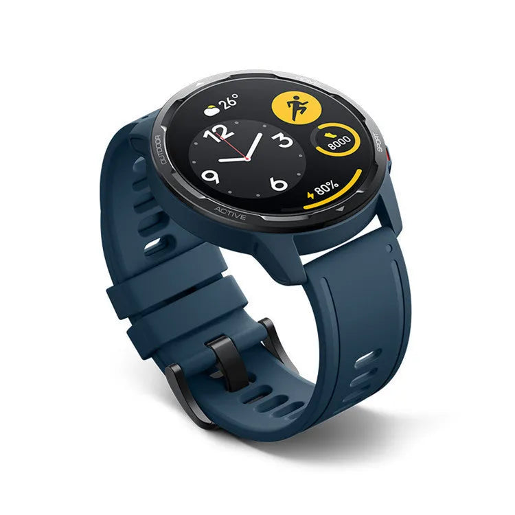 Dual band GPS smart watch with 1.43 inch touchscreen display and silicone wrist strap