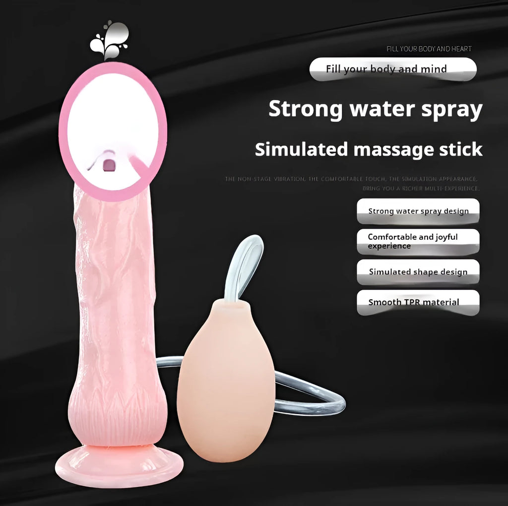 Realistic flesh-colour suction cup dildo with TPR shaft and ABS base, shown with suction cup.