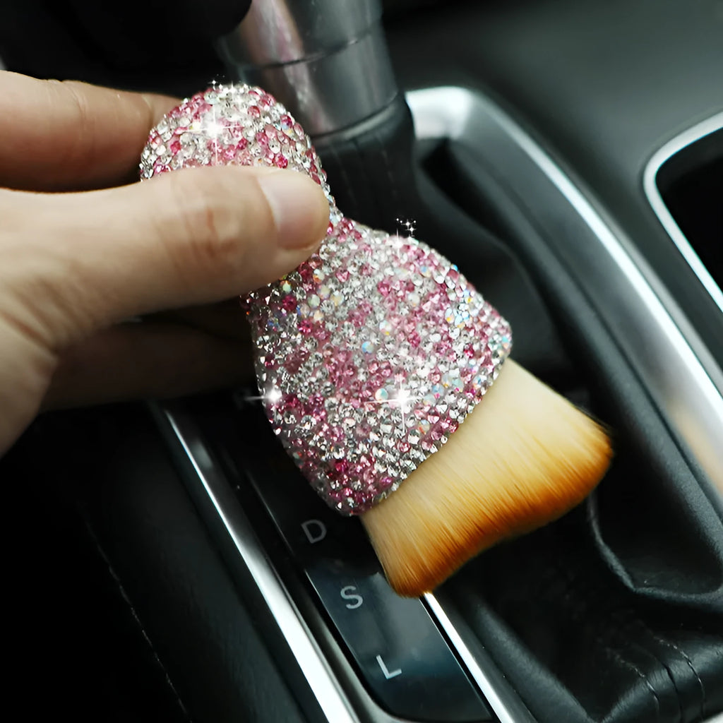 10cm long car interior soft brush for dust removal on dashboard and vents