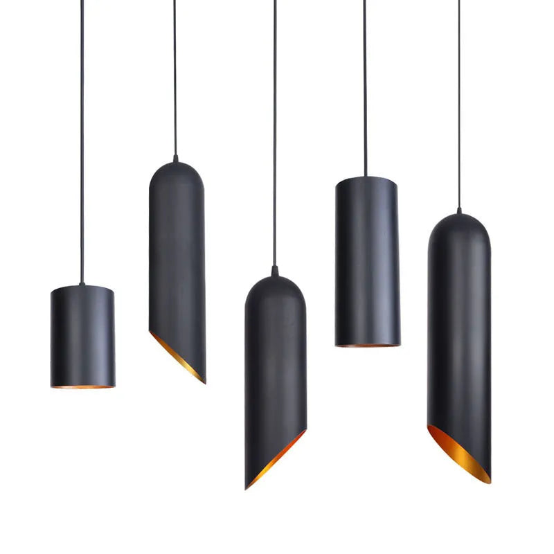 Matte black retro iron art chandelier for ceiling mounting in a bedroom or living room.