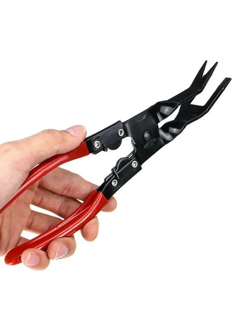 Blue car door panel removal pliers with forged steel construction, measuring 240mm in length.