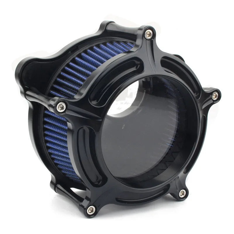 300 aluminium air filter suction retrofitting accessories in multiple colour options including black, red, and blue filter cartridges