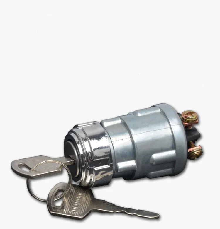 Pure copper foot ignition lock with key for trucks and agricultural vehicles