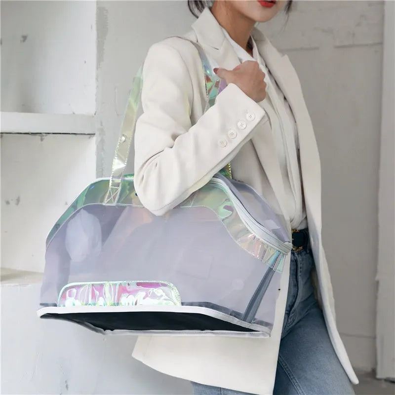 MOORPET leather cat carry bag in Milan White colour with 25L capacity