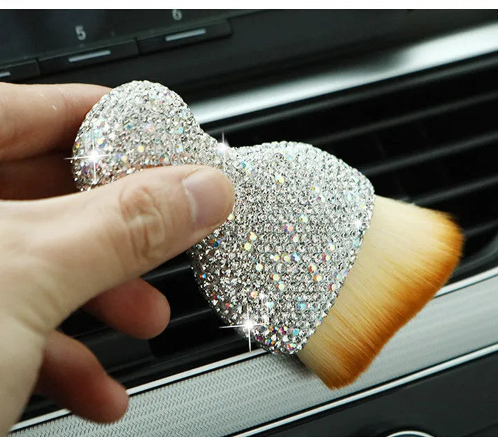 10cm long car interior soft brush for dust removal on dashboard and vents