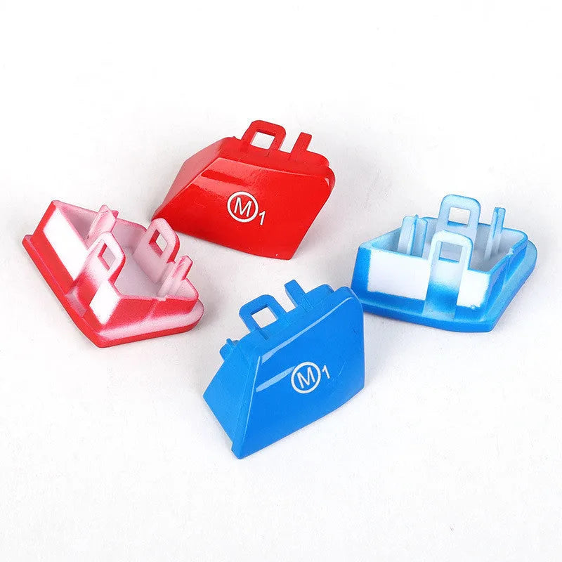 A pair of red M1M2 steering wheel mode buttons for BMW F30 and F34 models