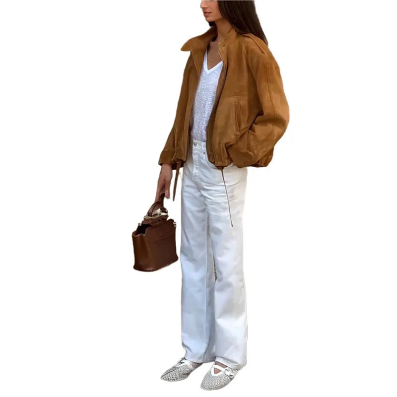 Men's solid colour retro style jacket with loose fit and long sleeves