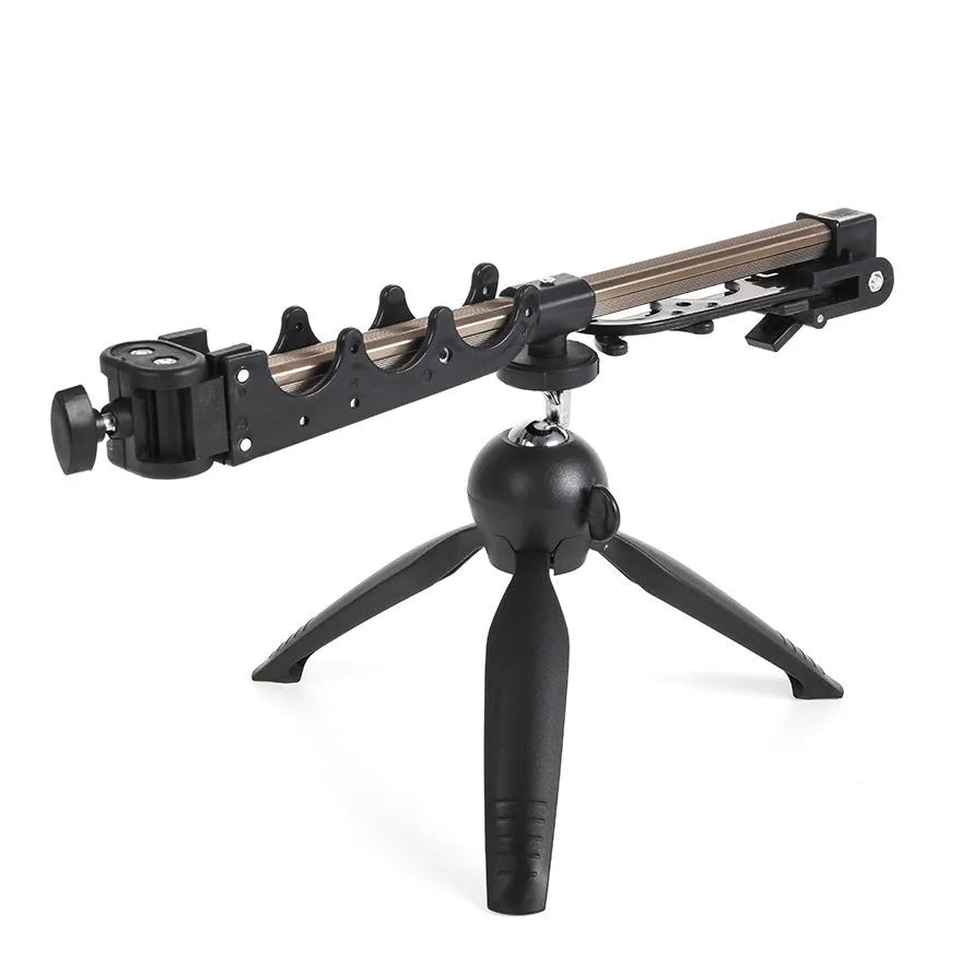 Aluminium ice fishing rod holder bracket with tripod legs on ice