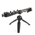 Aluminium ice fishing rod holder bracket with tripod legs on ice