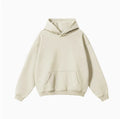 Men's loose fit hooded sweatshirt in cotton terry fabric with drop-shoulder sleeves