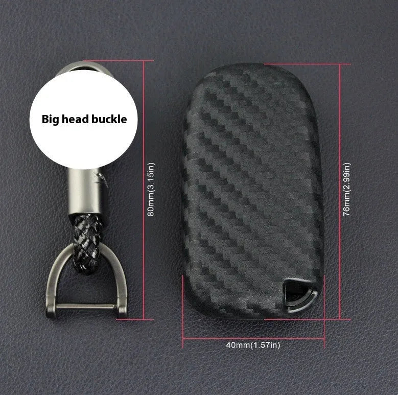 Carbon fibre pattern silicone key case for Dodge Chrysler Fiat remote key fob protection
