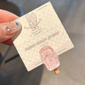 Cartoon ice cream design resin barrette hair clip for women in side clip style.